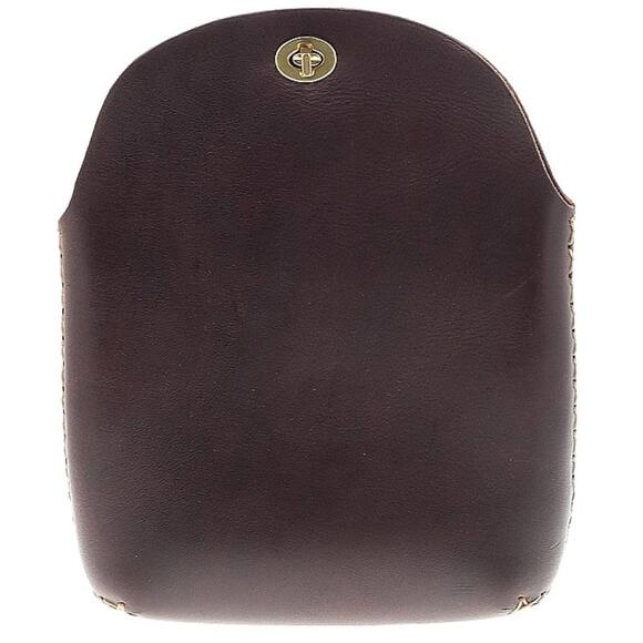 Under the tree Brown leather minimalist crossbody bag - Picture 1 of 9